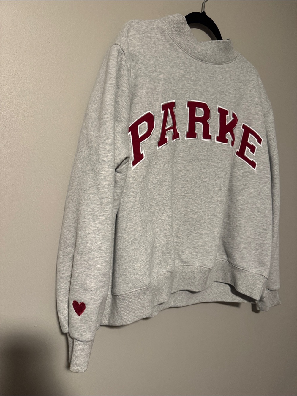 Parke Valentine’s Varsity Mockneck L/XL - Picture 2 of 6